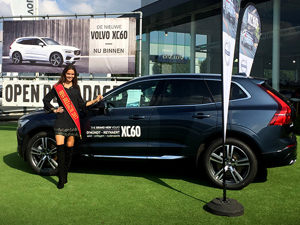 De nieuwe Volvo XC60 en Miss België Romanie Schotte
